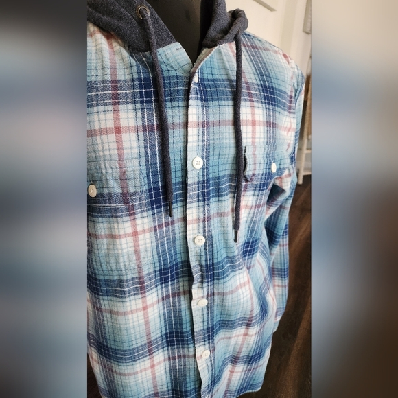 Aeropostle Mens Flannel Hoodie, Size Large, Pre-owned excellent condition - Picture 16 of 16
